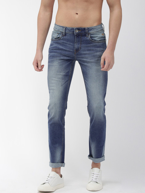 

Flying Machine Men Blue Michael Slim Fit Mid-Rise Clean Look Stretchable Jeans