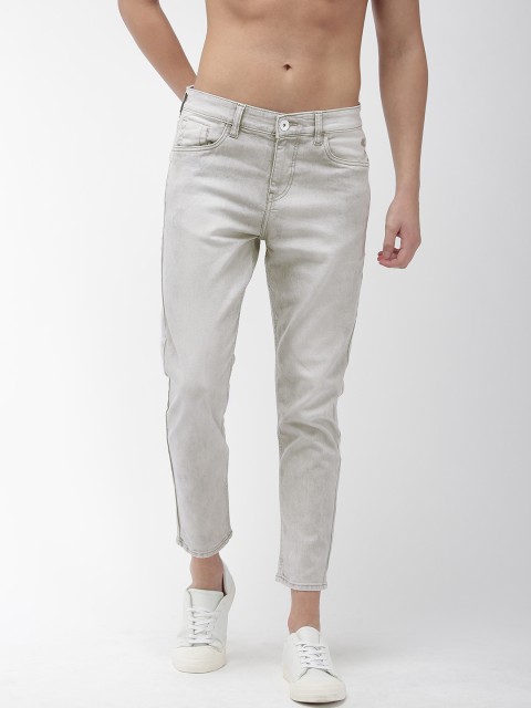 

Flying Machine Men Grey MJ Mankle Tapered Fit Mid-Rise Clean Look Stretchable Jeans