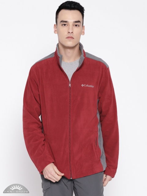 

Columbia Men Maroon Klamath Range Solid Trail Jacket