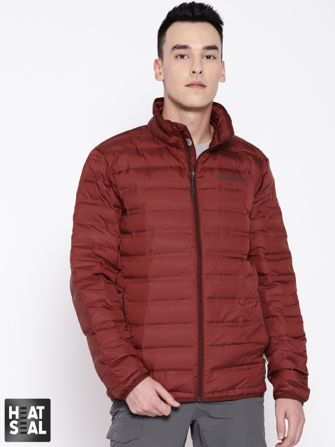 

Columbia Men Maroon Solid Lake 22 Down Hooded Puffer Jacket