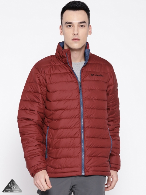 

Columbia Men Maroon Solid Powder Lite Jacket