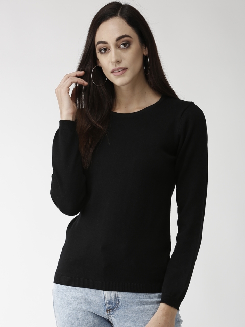 

Madame Women Black Solid Sweater