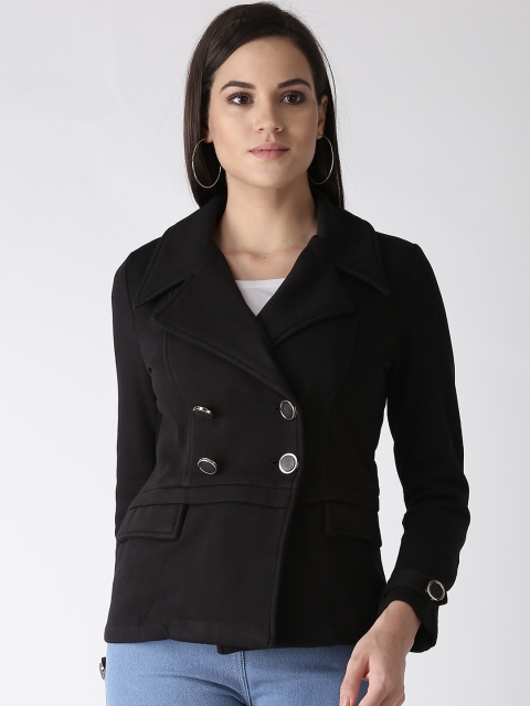 

Madame Women Black Solid Tailored Jacket