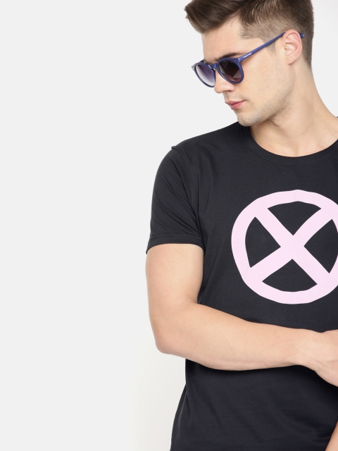 

Kook N Keech Marvel Men Black Printed X-Men Round Neck T-shirt