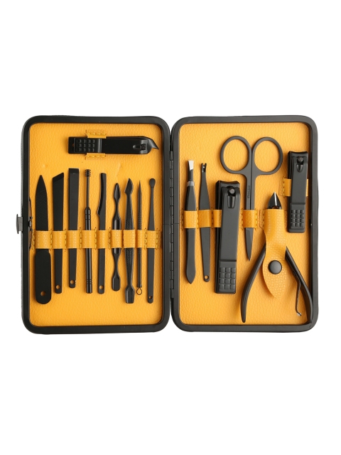 

Rozia Unisex 16 Piece Charcoal Grey Manicure Pedicure Set