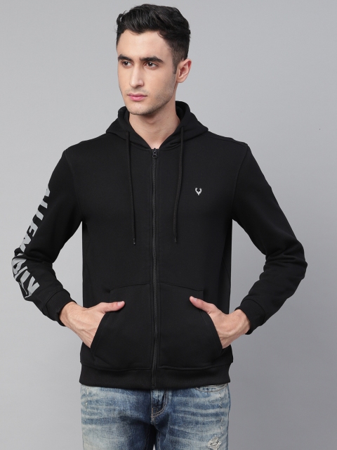 

Allen Solly Men Black Solid Hooded Sweatshirt