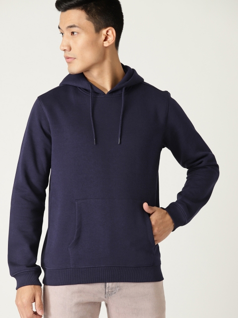 

Allen Solly Men Navy Blue Solid Hooded Sweatshirt