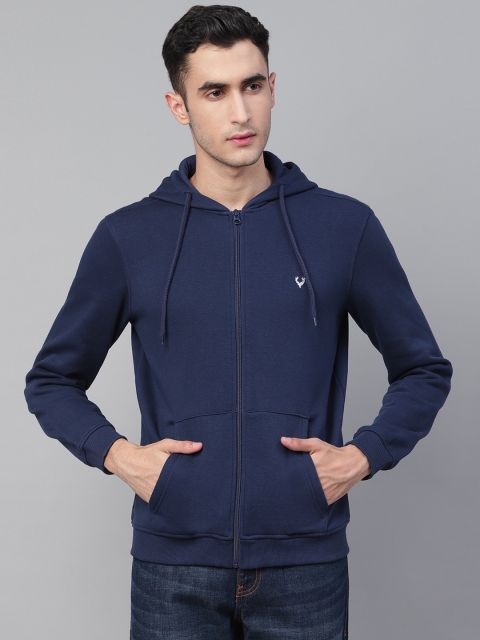 

Allen Solly Sport Men Navy Blue Solid Hooded Sweatshirt
