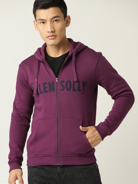 

Allen Solly Sport Men Aubergine Solid Hooded Sweatshirt, Purple