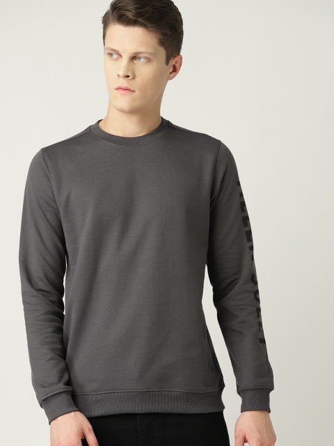 

Allen Solly Sport Men Charcoal Grey Solid Sweatshirt
