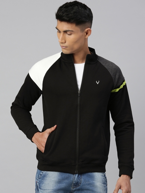 

Allen Solly Men Black & White Colourblocked Sweatshirt