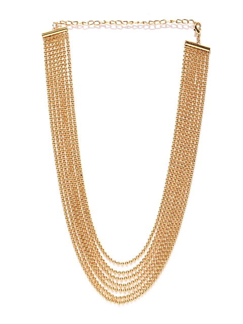 

Zaveri Pearls Gold-Toned Multistranded Matinee Necklace