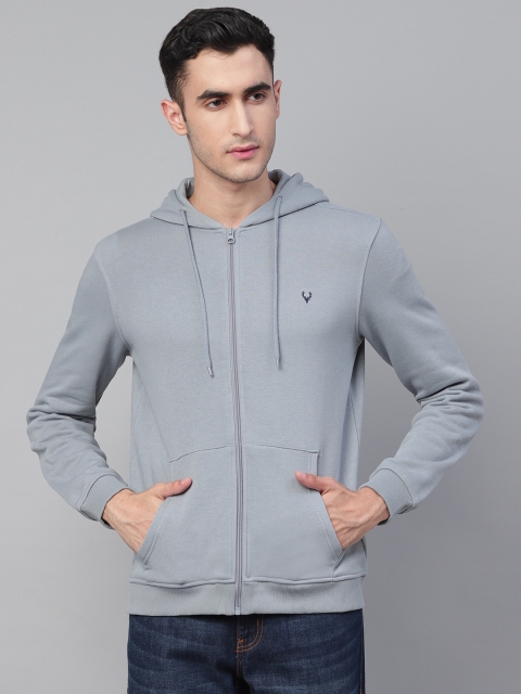 

Allen Solly Sport Men Grey Solid Hooded Sweatshirt