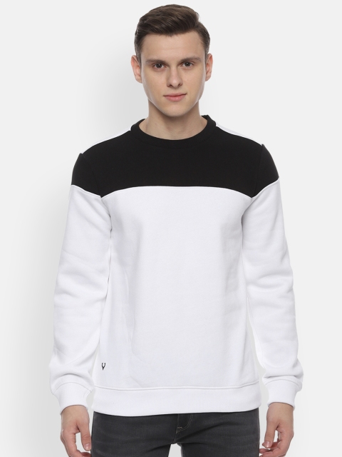 

Allen Solly Sport Men White & Black Colourblocked Sweatshirt