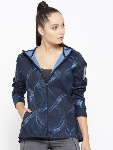 

ADIDAS Women Blue Own The Run Hooded Running Jacket