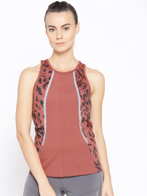 

STELLA McCARTNEY by ADIDAS Women Rust Red Solid Running Tank Top