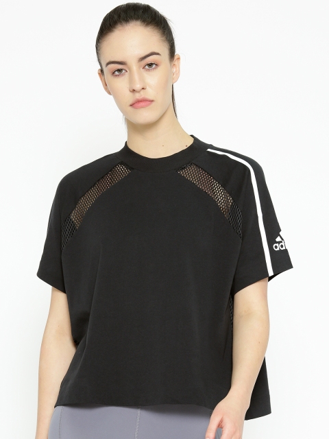 

ADIDAS Women Black Printed Training Z.N.E. T-Shirt