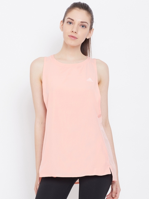 

ADIDAS Women Peach-Coloured Solid 25/7 Tank Top