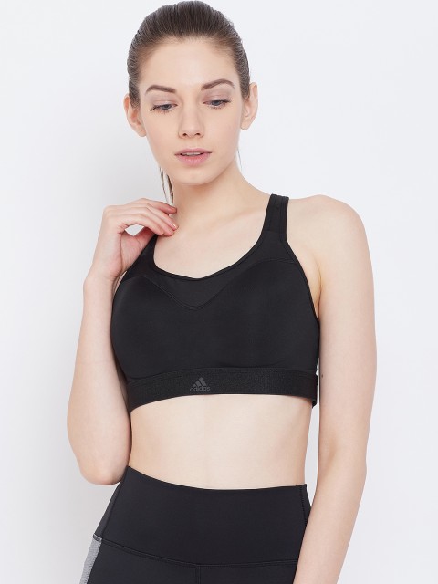 

ADIDAS Women Black Stronger For It Racer 2.0 Solid Workout Bra DZ6070