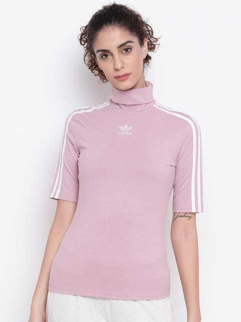 

ADIDAS Originals Women Pink Glitter Solid T-shirt