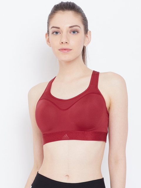 

ADIDAS Women Red Solid Stronger For It Racer 2.0 Workout Bra EA3383