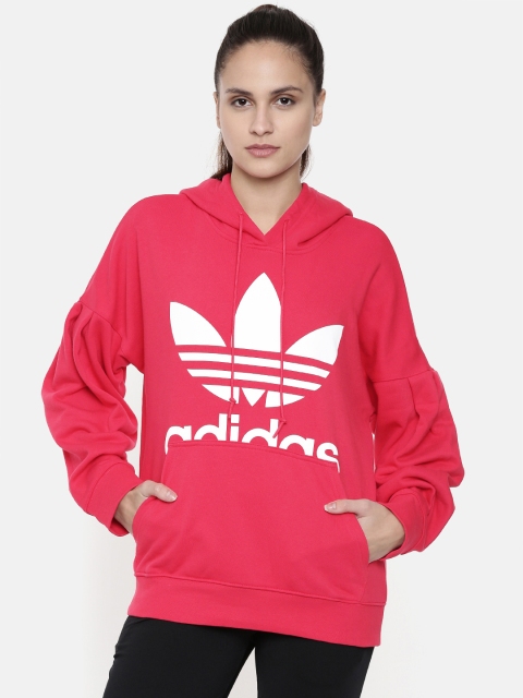 

ADIDAS Originals Women Pink & White Printed Sweatshirt