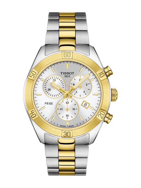 

TISSOT Women Silver-Toned PR 100 Sport Chic Chronograph Analogue Watch T1019172203100