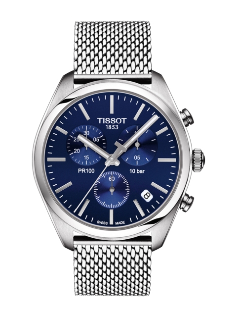 

TISSOT Men Blue Swiss PR 100 Chronograph Watch T1014171104100