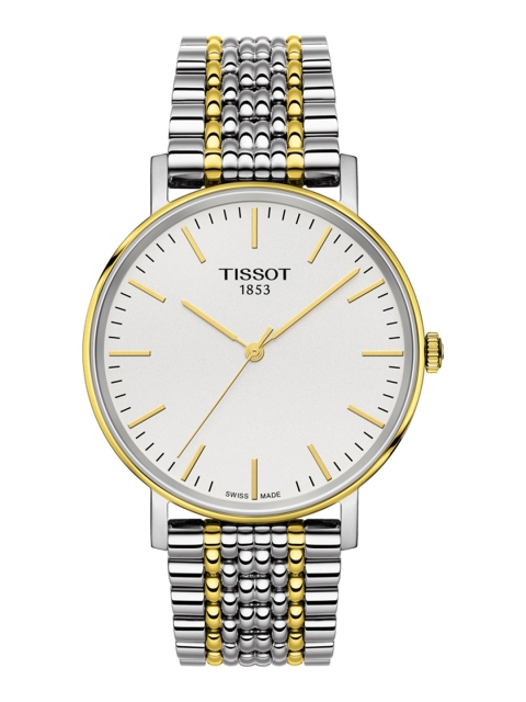 

TISSOT Men Silver-Toned Everytime Small Analogue Watch T1094102203100