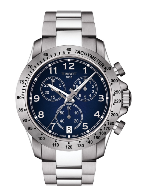 

TISSOT Men Navy Blue V8 Quartz Swiss Chronograph Watch T1064171104200