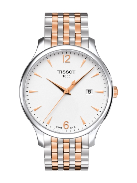 

TISSOT Men Silver-Toned Tradition Analogue Watch T0636102203701