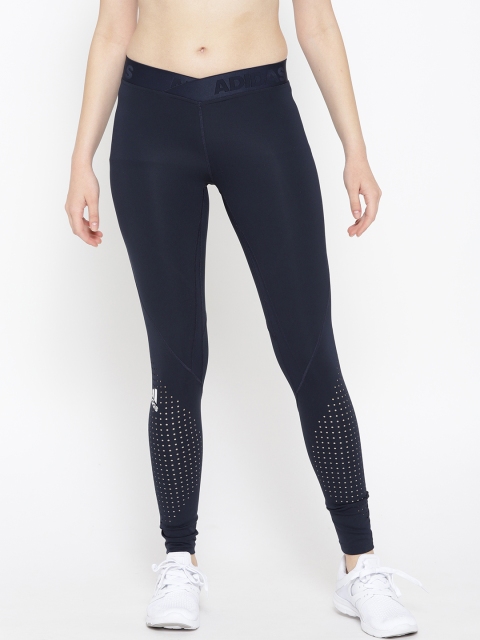 

ADIDAS Women Navy Alphaskin L Perf Training Tights, Navy blue