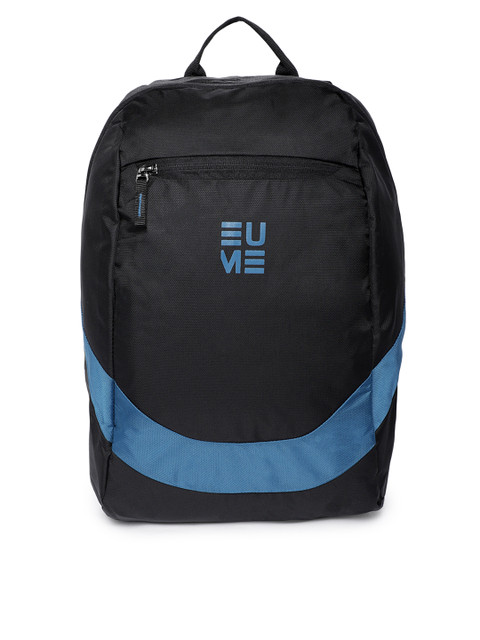 

EUME Unisex Black & Blue Brand Logo Backpack