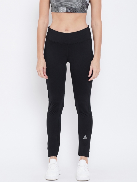 

Reebok Women Black Solid Running Tights