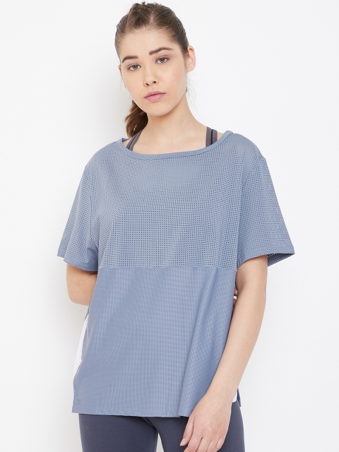 

Reebok Women Blue OS Perforated Training T-shirt