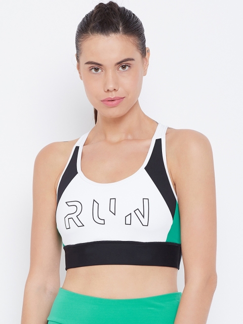 

Reebok Women White & Black One Series High Impact Running Bra EC2975
