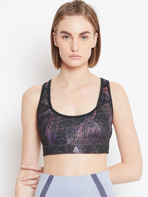 

Reebok Women Black One Series Hero Racer Padded Running Bra DY8285
