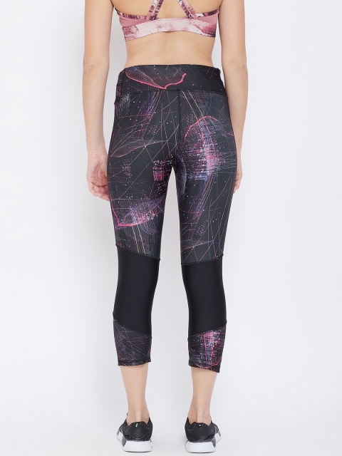 

Reebok Women Black & Pink One Series Running 3/4th Tights