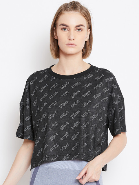 

Reebok Classic Women Black Classic Print T-Shirt