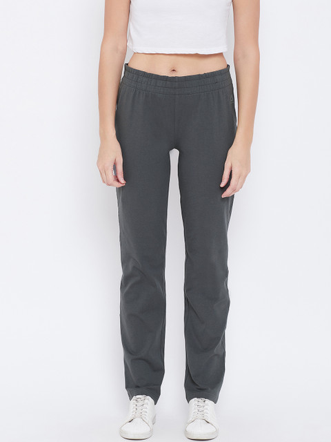 

Reebok Women Charcoal Grey Solid Foundation Knit Training Pants