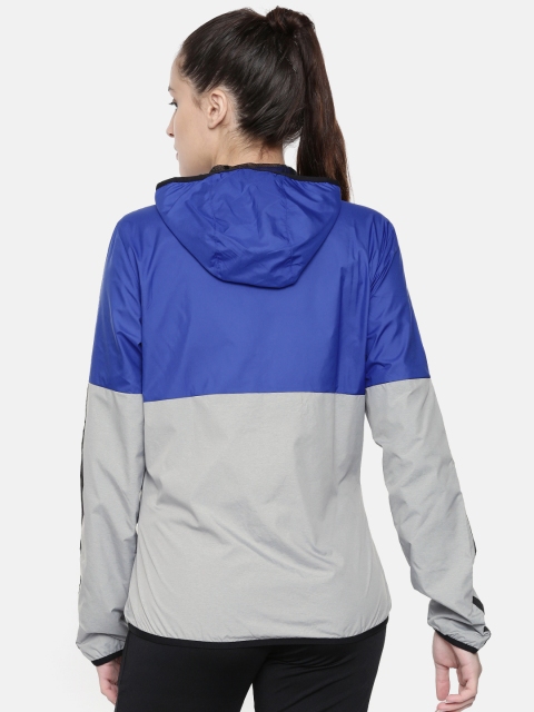 

Reebok Women Blue Colourblocked TE TS SPORT Training Jacket