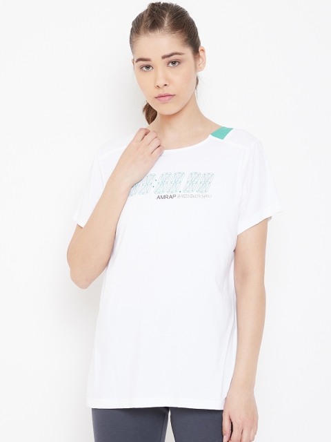 

Reebok Women White Solid RC Activchill Training T-shirt