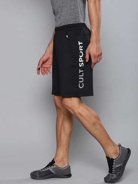 

Cultsport Men Black Printed Fly Dry Regular Fit Sports Running Shorts