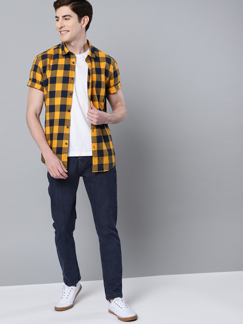 

Mast & Harbour Men Navy Blue Skinny Fit Mid-Rise Clean Look Stretchable Jeans