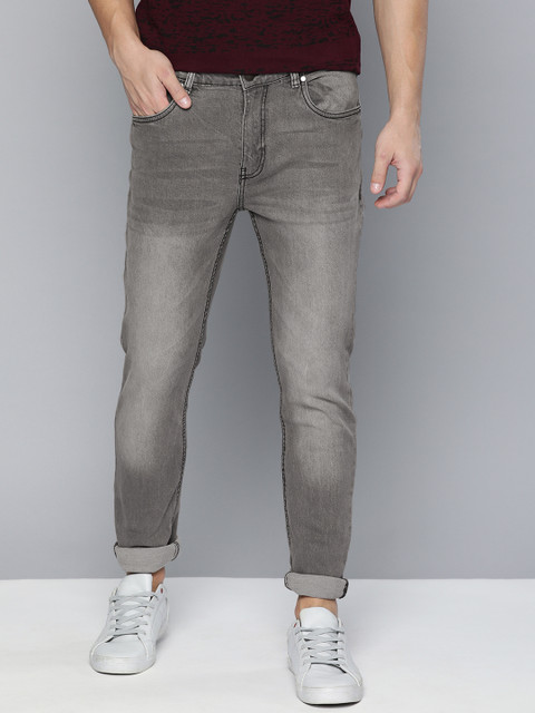 

Mast & Harbour Men Grey Skinny Fit Mid-Rise Clean Look Stretchable Jeans