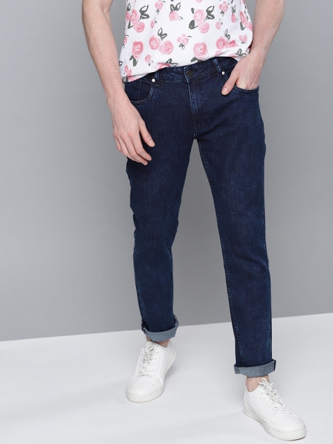 

Mast & Harbour Men Navy Blue Skinny Fit Mid-Rise Clean Look Stretchable Jeans