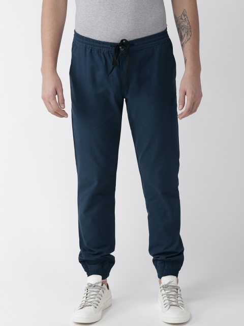 

Hubberholme Men Navy Blue Slim Fit Solid Joggers