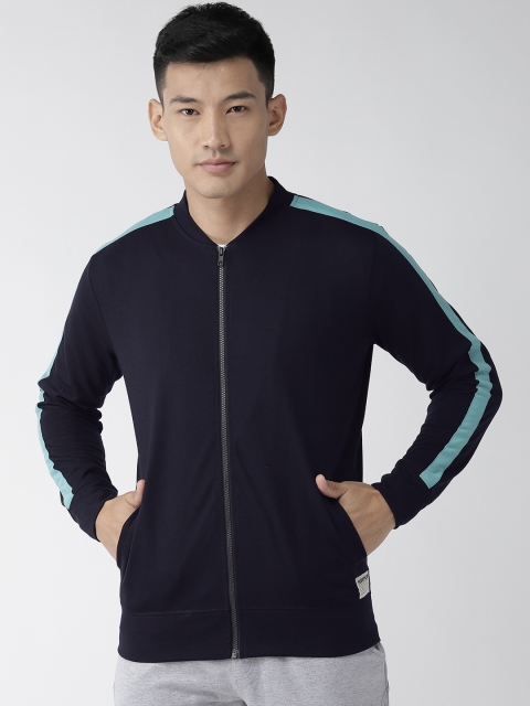 

Hubberholme Men Navy Blue Solid Sweatshirt