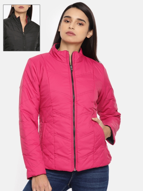 

Foreign Culture By Fort Collins Women Black Solid Reversible Jacket