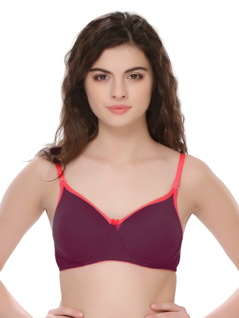 

Clovia Purple Padded T-shirt Bra BR0262P1540D